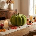 Abóbora decorativa flocada verde musgo 32cm | Floristik24.pt