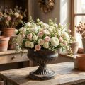 Cálice para Plantas Antigo Look Preto Marrom Ø20cm Alt.15cm | Floristik24.pt