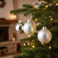 Bola de Natal em vidro Ø6cm prata mistura 24 un | Floristik24.pt