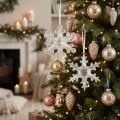 Flocos de neve decorativos, decoração de inverno, iridescentes, Ø14–15cm, 2 peças | Floristik24.pt