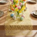 Caminho de mesa Deco fleece Sizoweb amarelo 30cm 5m | Floristik24.pt