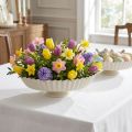 Prato decorativo retrô cinza com base metálica Ø24cm 2 unidades | Floristik24.pt