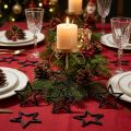 Decoração dispersa estrelas de Natal glitter preto Ø4cm 120 un | Floristik24.pt