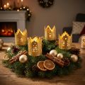 Castiçal dourado cidade castiçal metal Ø6.5cm 4pcs | Floristik24.pt