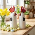 Galo Cerâmico Decoração de Cozinha Frango Branco Alt.23cm 2 unid. | Floristik24.pt