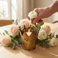 Suporte de vela de coroa metal bronze antigo look Ø12.5cm H11.5cm | Floristik24.pt