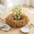 Guirlanda decorativa boho, guirlanda decorativa de linho, guirlanda natural, seca, Ø28cm | Floristik24.pt