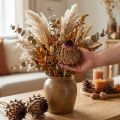 Flor de alcachofra alcachofra seca Cynara Ø9cm 16 unidades | Floristik24.pt