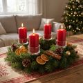 Porta-velas com vidro prata 4 peças | Floristik24.pt