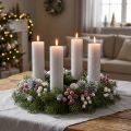 Velas grandes em bastão cinza claro cor sólida 50x300mm 4 un | Floristik24.pt