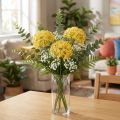Cebola Ornamental Allium Selvagem artificial Amarela 70cm 3 pcs | Floristik24.pt