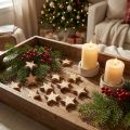 Decoração dispersa estrelas de Natal estrelas de madeira flamejadas Ø4cm 24 un | Floristik24.pt