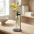 Vaso decorativo garrafa decorativa com suporte de metal preto Ø16cm | Floristik24.pt