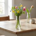 Vaso de vidro para decoração de garrafas feito de vidro Ø7,5cm H19cm | Floristik24.pt