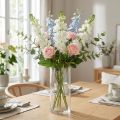 Levkoje Flor artificial branca Flor de caule artificial 78cm | Floristik24.pt
