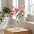 Lírio artificial para decoração elegante de sala de estar com aparência realista, 67 cm, 2 peças. | Floristik24.pt