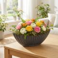 Vaso para plantas com ranhuras, barco para plantio, antracite, 24 cm | Floristik24.pt