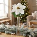 Poinsétia flor artificial branca 67cm | Floristik24.pt