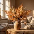 Samambaia Preservada Laranja Decorativa 45cm 10 Peças Decoração para Casa Faça Você Mesmo | Floristik24.pt
