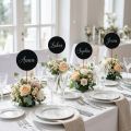Mini enfeites decorativos de lousa em formato de flor, de madeira, redondos, pretos, Ø7,5 cm, 12 peças, decoração de lousa, decoração com letras, decoração de flores | Floristik24.pt