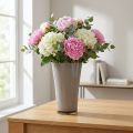 Vaso “Fizzy” Ø16cm H27cm cinza platina 1 peça | Floristik24.pt