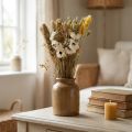 Buquê de flores secas flores de palha Phalaris branco amarelo 30cm | Floristik24.pt