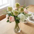 Cebola ornamental Allium rosa artificial / verde Ø8cm 58cm | Floristik24.pt