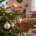 Bola de vidro, decorações para árvores, bola de árvore de Natal prata H8,5 cm Ø7,5 cm vidro real 12 unidades | Floristik24.pt