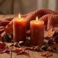 Velas Pilar Laranja Escuro Sunset 85x120mm, 2 Unidades, Tingidas por Inteiro, Decoração e Ambiente Aconchegante | Floristik24.pt