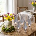 Suporte de decoração de mesa coelhinho da Páscoa decoração feltro cinza 19cm 12 unidades | Floristik24.pt