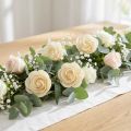 Rosas Decorativas Creme Rosas Artificiais Rosas de Madeira Ø7,5cm 12 peças | Floristik24.pt
