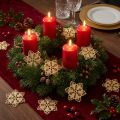 Poinsétias estrelas decoração de Natal metal Ø6cm 36 unidades | Floristik24.pt