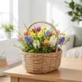 Cesta com alça cesta de plantas cesta de presente artificial 31×23×36cm | Floristik24.pt