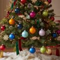 Conjunto de 10 enfeites de Natal brilhantes, cores sortidas, 95 mm | Floristik24.pt