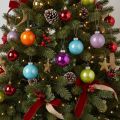 Conjunto de enfeites de Natal coloridos e brilhantes, 60 mm, 24 peças | Floristik24.pt