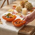 Tigelas de cerâmica decoração com pimenta laranja 16x13x4,5cm 2 unidades | Floristik24.pt