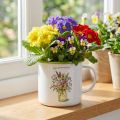 Caneca/vaso decorativo para plantas, esmaltado, Ø11,5 cm x 10 cm | Floristik24.pt