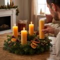 Velas cônicas velas de cor sólida mel 34x240mm 4 un | Floristik24.pt