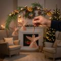 Anjos para pendurar, decorações do Advento, decorações de metal cor de cobre 9 × 10 cm 3 unidades | Floristik24.pt