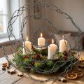 Decoração de Natal pérola grinalda cinza 275cm | Floristik24.pt