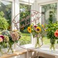 Anel decorativo de parede "Summer Feelings", decoração de metal para pendurar, Ø49cm, rosa metálico e turquesa. | Floristik24.pt