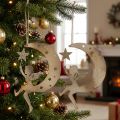 Pingente de anjo estrela decoração de Natal para pendurar Alt.19cm 2 peças | Floristik24.pt