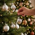 Bolas de Natal bola de vidro prata mate/brilhante Ø4cm 60 un | Floristik24.pt