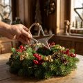 Estrela de decoração de natal, decoração do advento, pingente de estrela prata W15,5cm | Floristik24.pt
