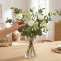 Flor Artificial Papoila Artificial Rosa Milho Branco L55/60/70cm Conjunto de 3 | Floristik24.pt