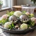 Bolas decorativas aço inoxidável Ø11cm 2 un | Floristik24.pt