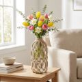 Vaso decorativo de vidro garrafa macrame juta natural Ø10,5cm Alt.26cm | Floristik24.pt