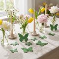Decoração dispersa borboleta verde glitter 5/4/3cm 24 un | Floristik24.pt