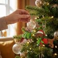 Enfeite de Natal em forma de cachorro, enfeite decorativo para pendurar, cachorro com cachecol e chapéu, 12 cm, 2 peças. | Floristik24.pt