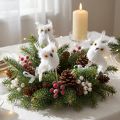 Plugue decorativo coruja branca 5 cm 4 unidades | Floristik24.pt